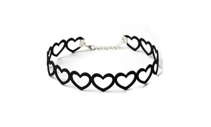 Necklaces sparklingselections Love Heart Chokers Black Velvet Necklace For Women Necklaces sparklingselections Love Heart Chokers Black Velvet Necklace For Women