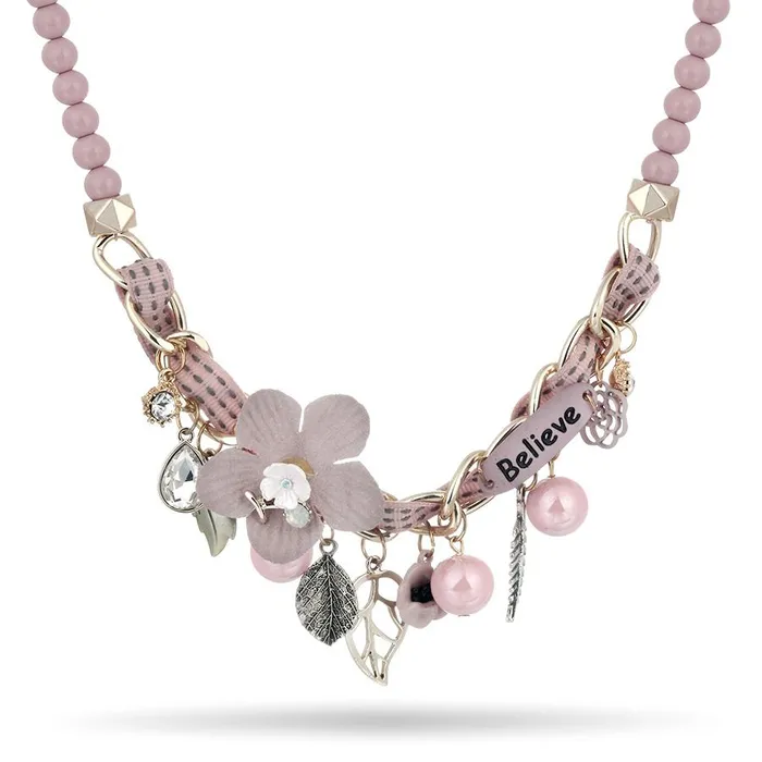New Fashion Flower Leaf Created Pearl Bead Chain Womens Necklace sparklingselections Necklaces New Fashion Flower Leaf Created Pearl Bead Chain Womens Necklace sparklingselections Necklaces