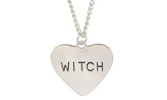 sparklingselections Necklaces New Stylish Heart Engraved Gothic Witchcraft Pendant Necklace sparklingselections Necklaces New Stylish Heart Engraved Gothic Witchcraft Pendant Necklace